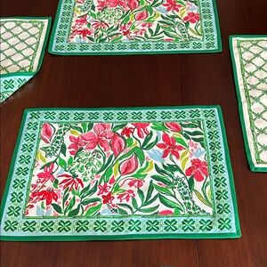 Floral Green and Pink Placemats